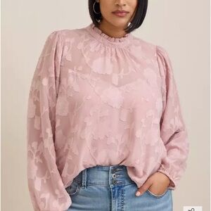 Chiffon Floral Bubble Hem Torrid Top